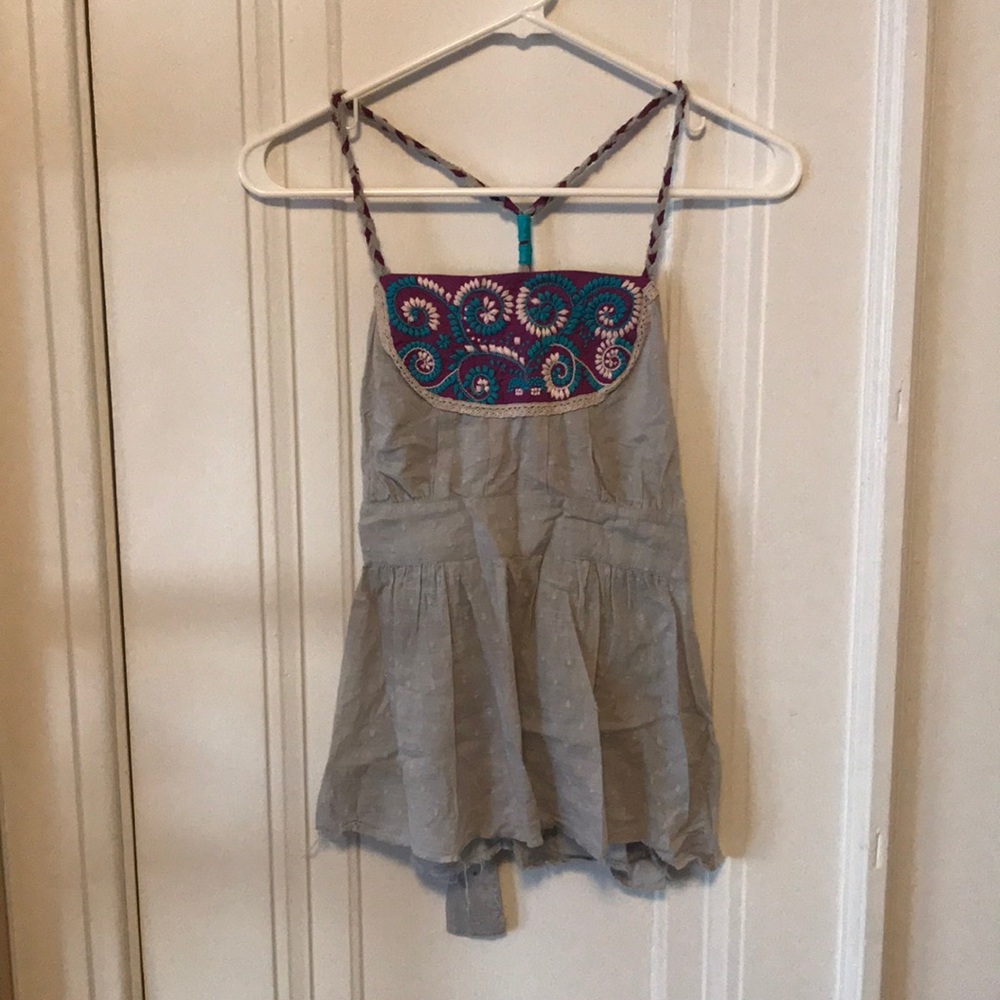 Free People Embroidered tank